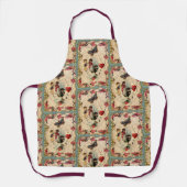 TABLIER LACE ANTIQUE VALENTINE, CUPIDE, AMOUREUX ET BOUTTE (Recto)