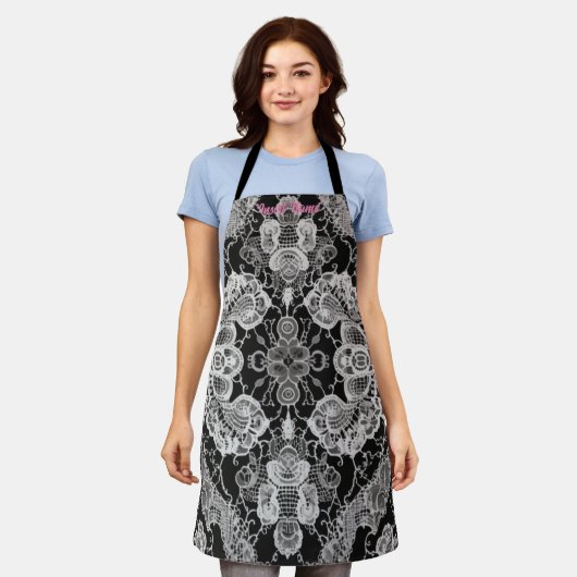 Tablier Lace Floral Harmony (Porté)