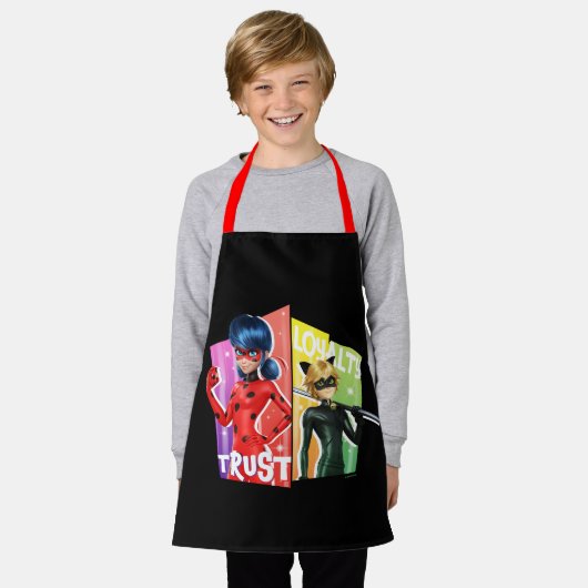 Tablier Ladybug & Cat Noir | Confiance et fidélité (Porté)