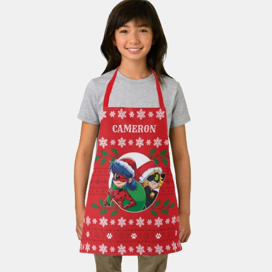 Tablier Ladybug & Cat Noir | Graphique de vacances (Insitu)