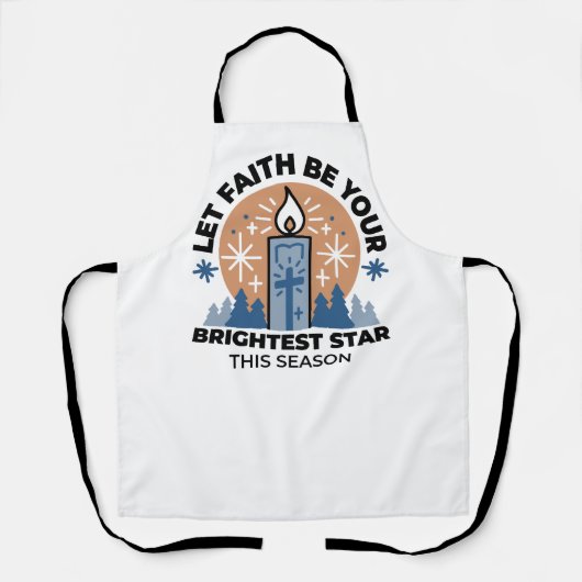Tablier Laisser la foi briller : Thème hiver (Recto)