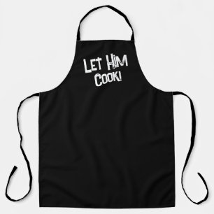 Tablier Laisser Lui cuisiner l'argot urbain Noir blanc
