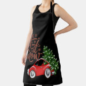 Tablier Laisser neiger voiture avec sapin de Noël (Insitu)