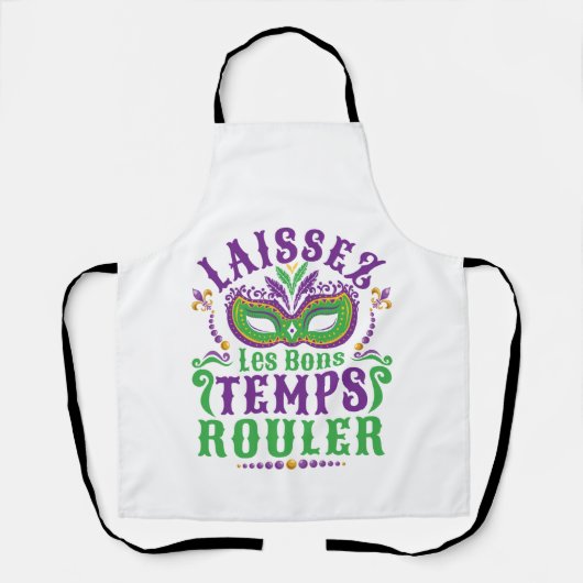 Tablier Laissez Les Bons Temps Rouler Mardi Gras (Recto)