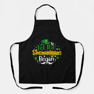 Tablier Laissons les Shenanigans commencer le Shamrock Jou