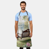 Tablier Lakeside Swing dans le jardin d'aquarelle romantiq (Porté)