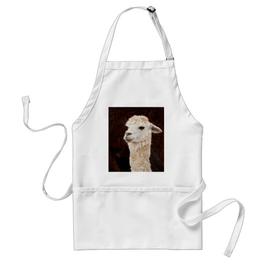 Tablier Lama blanc (Devant)