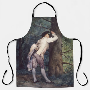 Tablier L'Amant dans les Bois (Scène d'Amour Romantique)