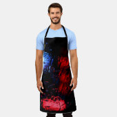 Tablier Lampe LED rouge et bleue (Porté)