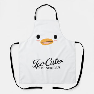 Tablier Langue du canard de Kawaii "Trop mignonne pour êtr