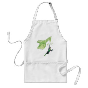 Tablier Lanterne verte - comique, avec la machine