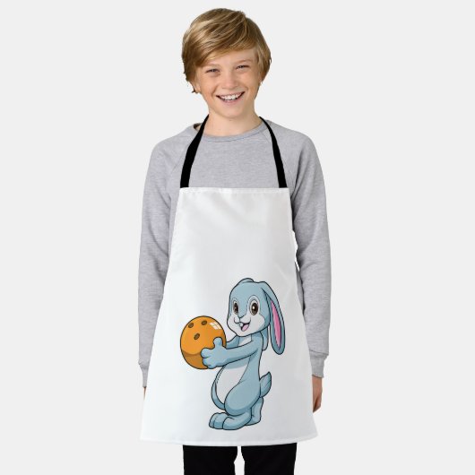 Tablier Lapin à Bowling avec Bowling balle (Porté)