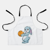 Tablier Lapin à Bowling avec Bowling balle (Recto)