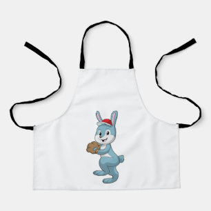 Tablier Lapin au baseball avec gant de baseball