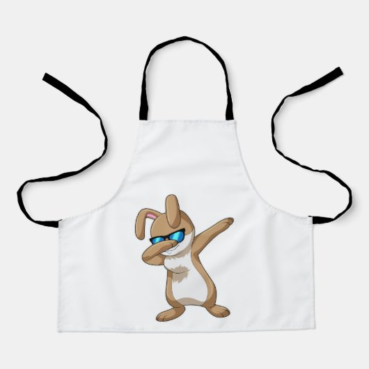 Tablier Lapin au dab de danse hip hop (Recto)