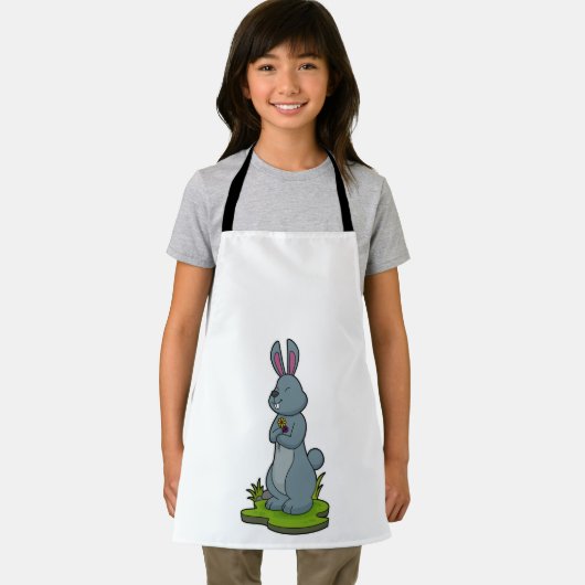 Tablier Lapin aux fleurs (Insitu)