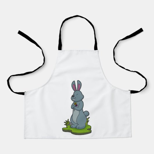 Tablier Lapin aux fleurs (Recto)