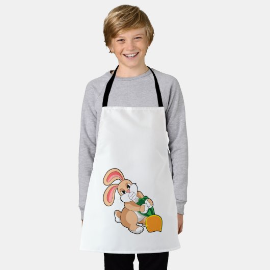 Tablier Lapin avec carotte (Porté)