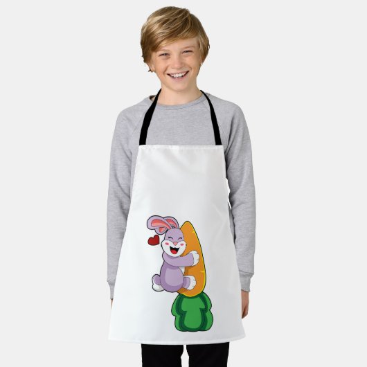 Tablier Lapin avec carotte (Porté)