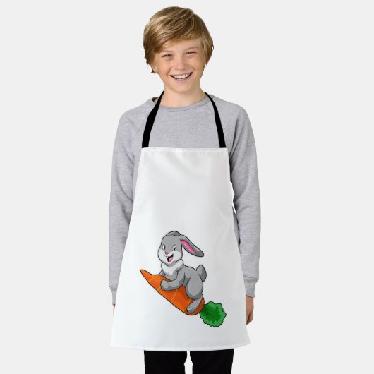 Tablier Lapin avec carotte (Porté)
