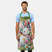 Tablier Lapin avec courtepointe et fleurs (Porté)