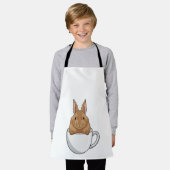 Tablier Lapin avec la coupe de café (Porté)