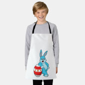Tablier Lapin avec oeuf de Pâques (Porté)