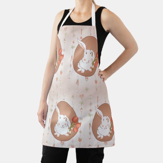 Tablier Lapin avec Tulips Spring Holiday Rabbit (Insitu)