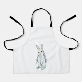Tablier Lapin comme mariée avec couronne de fleurs (Recto)