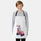 Tablier Lapin comme Patineur Inline avec Patins Inline (Porté)