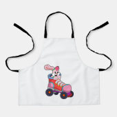 Tablier Lapin comme Patineur Inline avec Patins Inline (Recto)