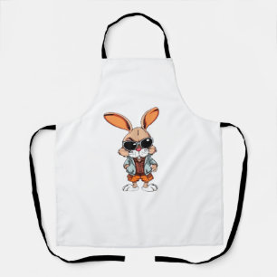 Tablier Lapin de Pâques à motif tigre pour enfants