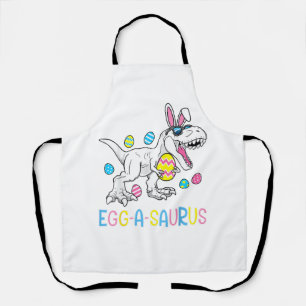 Tablier Lapin de Pâques Dinosaure Œuf A Saurus TRex Enfant