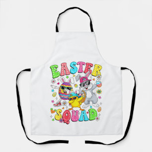 Tablier Lapin de Pâques drôle Groovy Œuf Poulet Équipe de 