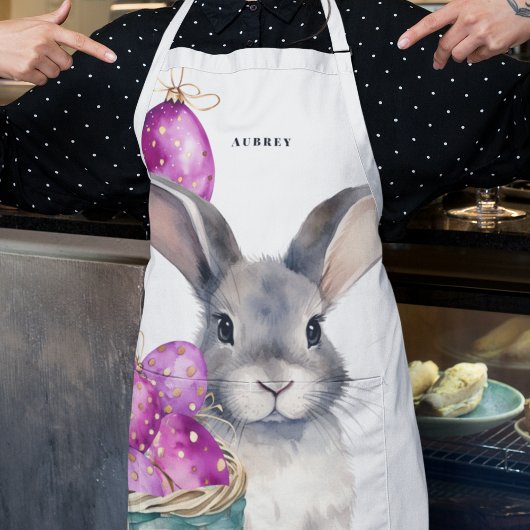 Tablier Lapin de Pâques et Cerise Oeufs de Pâques en Panie