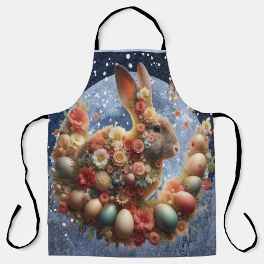 Tablier Lapin de Pâques Fleurissant (Recto)