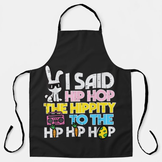 Tablier Lapin de Pâques Hip Hop Hippity (Recto)