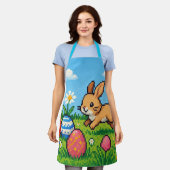 Tablier lapin de Pâques mignon 8 bits (Porté)