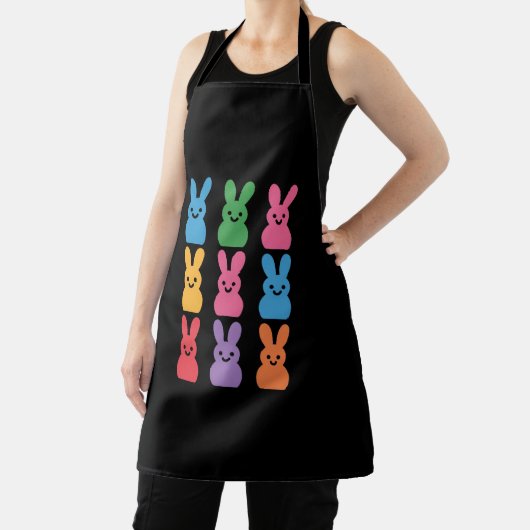 Tablier Lapin de Pâques Œufs Carreaux Léopard (Insitu)