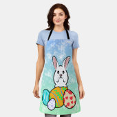 Tablier Lapin de Pâques sur les oeufs de Pâques (Porté)