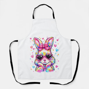 Tablier Lapin de Pâques Tie Dye Mignon Coquette Femmes Gi