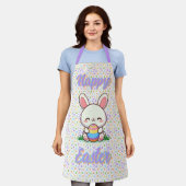 Tablier Lapin de printemps/Pâques mignon avec oeuf (Porté)