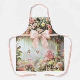Tablier Lapin de vintage aquarelle Prairie de fleurs sauva