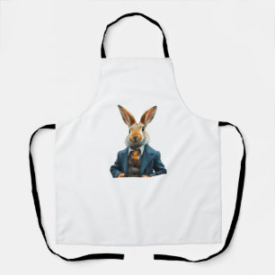Tablier Lapin En Costume - Vintage Lapin De Pâques Portrai