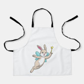 Tablier Lapin en fée avec baguette magique (Recto)