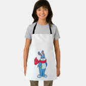 Tablier Lapin en hiver avec Écharpe (Insitu)