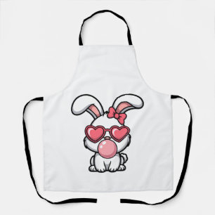 Tablier Lapin Kawaii joueur avec bulle de Bubble Gum