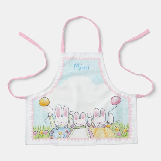 Tablier Lapin lapin lapin pour enfant (Recto)