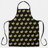 Tablier Lapin Lapin Parties scintillant Or (Recto)