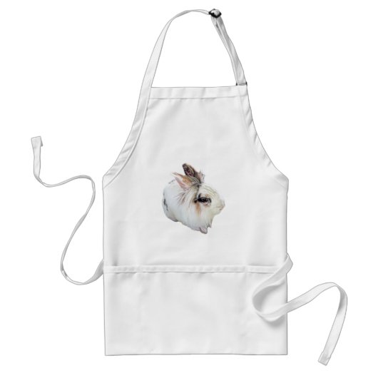 Tablier Lapin Lionhead tricolore (Devant)